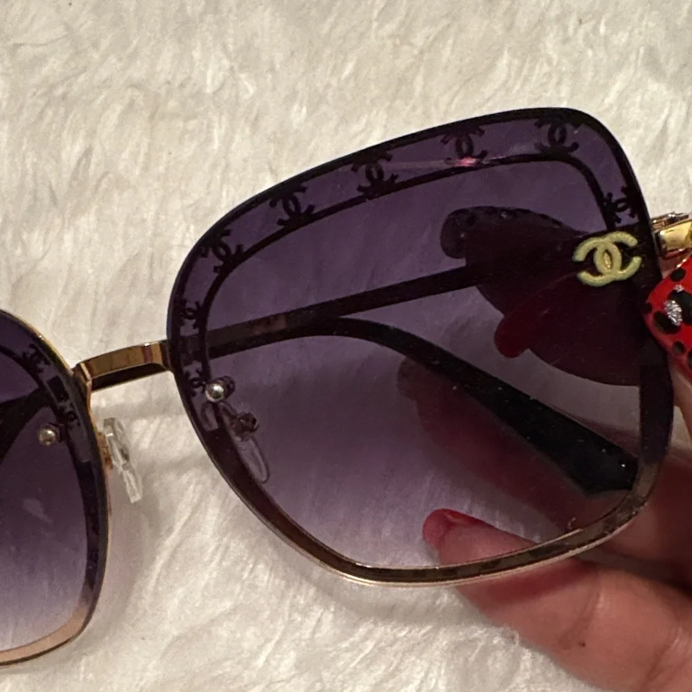 Fashion Purple and Gold Women's Sunglasses